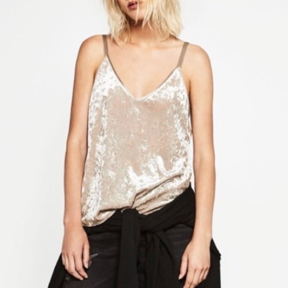 ZARA velvet strap tank top SIZE MEDIUM - Picture 12 of 12